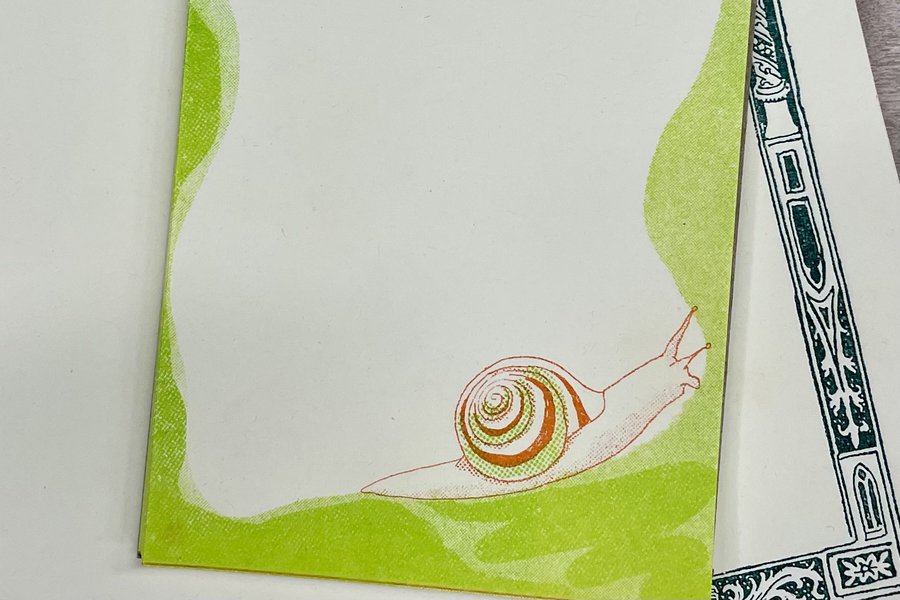 Spiral Snails Texture Mat rubber Stamp for polymer clay paper Gelli pl